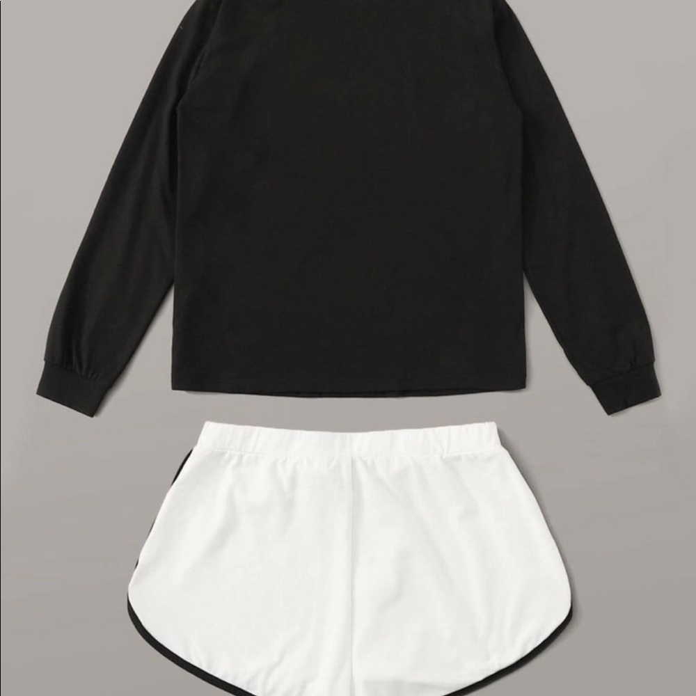 Friends slogan top and dolphin shorts - Picture 2 of 2